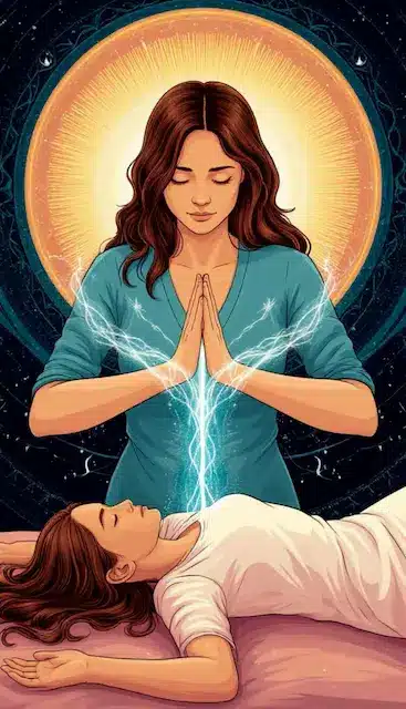 “Reiki Healing session for relaxation and energy balance”