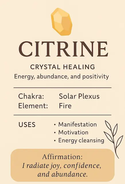 Citrine Crystals: Properties and Benefits